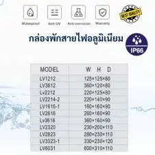 กล่องพักสายไฟ 8x12 อลูมิเนียม IP66 12 กล่องกันน้ำอลูมิเนียม
