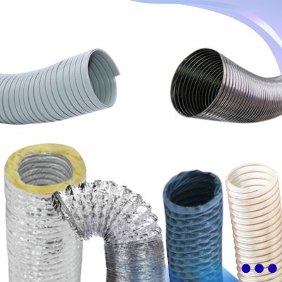 ท่อยูรีเทน PU ลวดทองเหลือง 4 นิ้ว 2 ท่อลม หลายวัสดุ