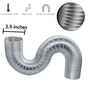 ท่อผ้าใบสีส้ม (ไฟเบอร์เคลือบซิลิโคน) 28 ท่อลมอลูมิเนียมกึ่งแข็ง