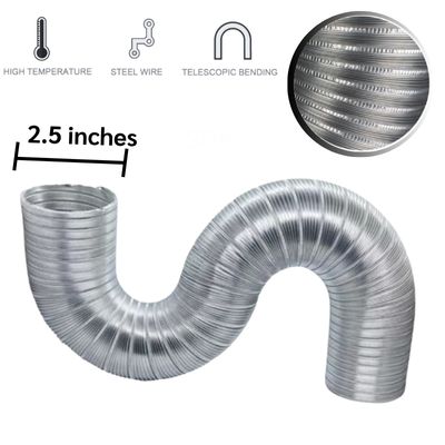 2.5''X3 ม. ท่ออลูมิเนียมกึ่งแข็ง (ดัดอยู่ตัว) 1 ท่อลมอลูมิเนียมกึ่งแข็ง