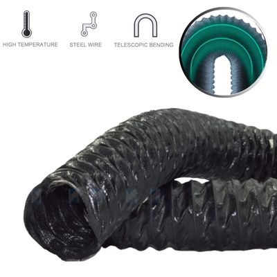 ท่อส่งลมผ้าใบสีดำ