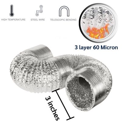 ท่ออ่อนอลูมิเนียมฟอยล์ 3 นิ้ว 10 เมตร 1 ท่ออ่อนอลูมิเนียมฟอยล์