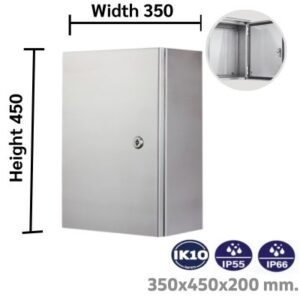 ตู้สแตนเลสชั้นวางประตูเปิด