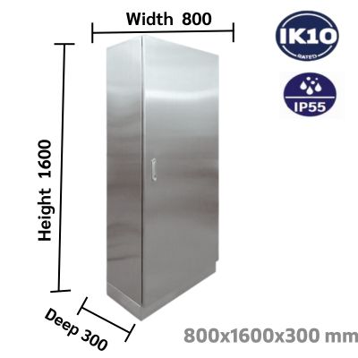 ตู้สแตนเลสเก็บของวงจรไฟฟ้า 800x1600x300 1 ตู้สแตนเลสเก็บของวงจรไฟฟ้า