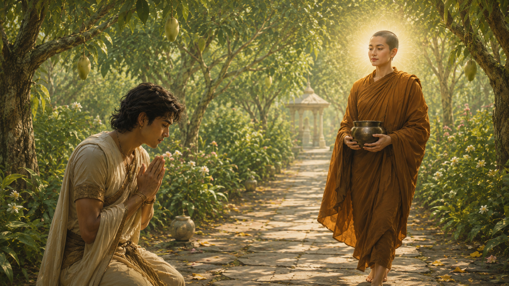 เมื่อภาพที่ใจสร้างพังลง ชายหนุ่มหยุดการล่วงล้ำ ยอมรับความผิดและขอขมา ส่วนพระสุภาดำเนินตามทางของตนต่อไปอย่างเป็นอิสระ