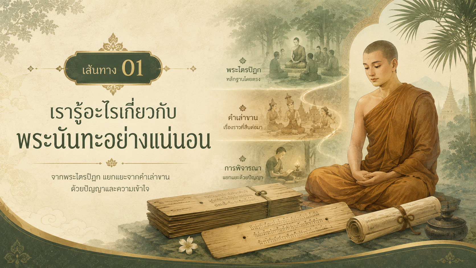 ภาพประกอบเส้นทางที่ 01 — เรารู้อะไรเกี่ยวกับพระนันทะอย่างแน่นอน